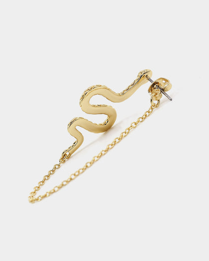 Last Kings Snake Chain Earring Gold