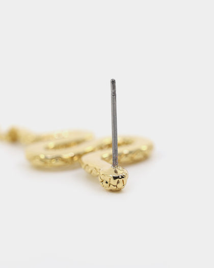 Last Kings Snake Chain Earring Gold