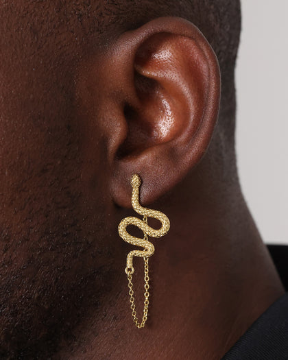Last Kings Snake Chain Earring Gold