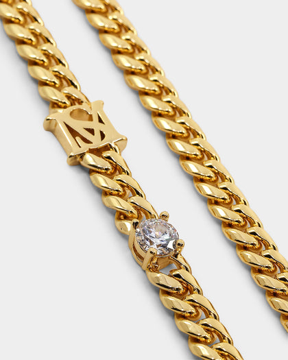 Saint Morta 6mm Monogram Necklace Gold