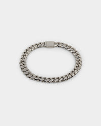 Saint Morta Iced Patch Cuban Necklace Iced White Gold