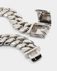 Saint Morta Iced Patch Cuban Necklace Iced White Gold