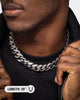 Saint Morta Iced Patch Cuban Necklace Iced White Gold