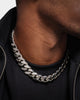 Saint Morta Iced Patch Cuban Necklace Iced White Gold