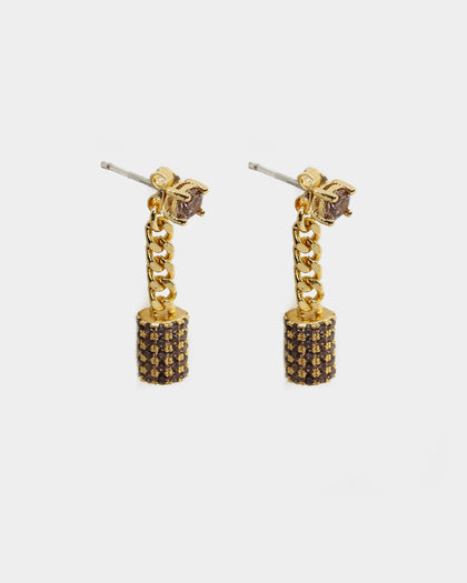 Last Kings The Drop Earrings Gold/Brown
