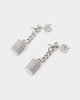 Last Kings The Drop Earrings Iced White Gold