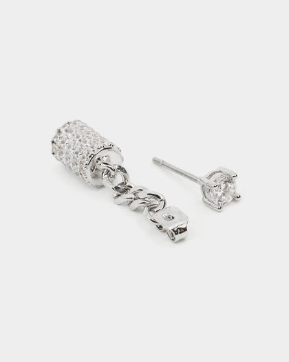 Last Kings The Drop Earrings Iced White Gold