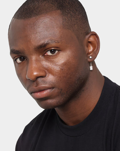 Last Kings The Drop Earrings Iced White Gold