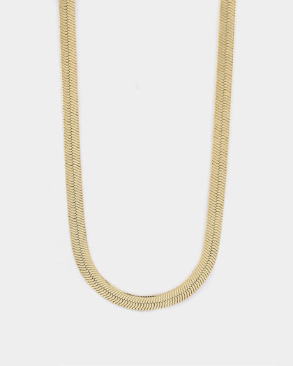 Raising Hell Women's Can't Relate Snake Chain Necklace Gold