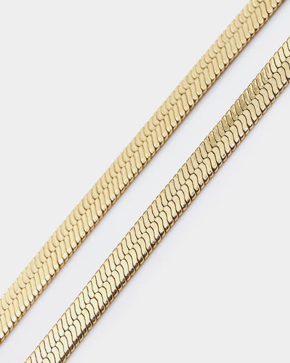 Raising Hell Women's Can't Relate Snake Chain Necklace Gold