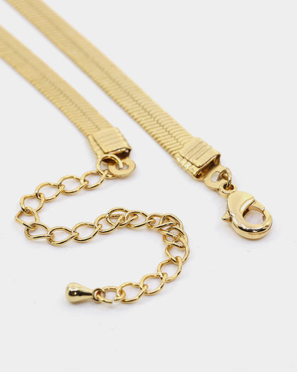 Raising Hell Women's Can't Relate Snake Chain Necklace Gold