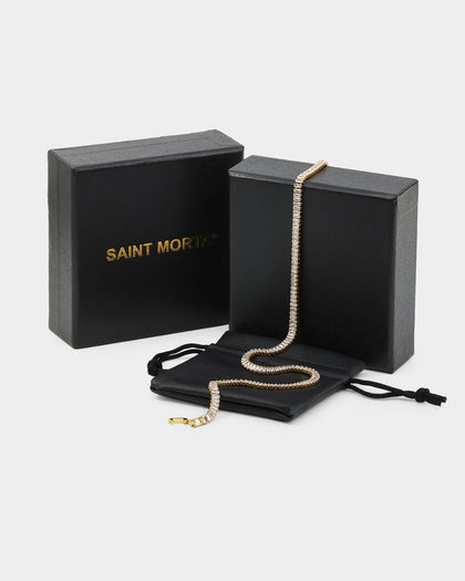 Saint Morta New Micro Baguette Chain Gold/Iced Gold
