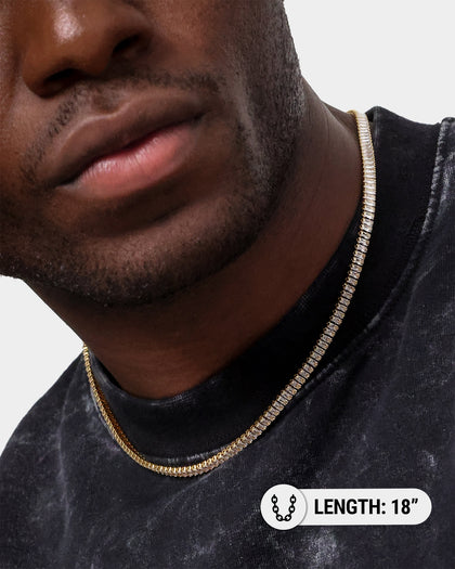 Saint Morta New Micro Baguette Chain Gold/Iced Gold