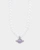 Raising Hell Women's Around The World Necklace Lilac/White Gold