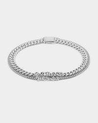 Saint Morta Our Faith Double Chain Necklace White Gold