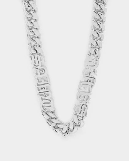 Saint Morta The 3 Saints Chain Necklace White Gold