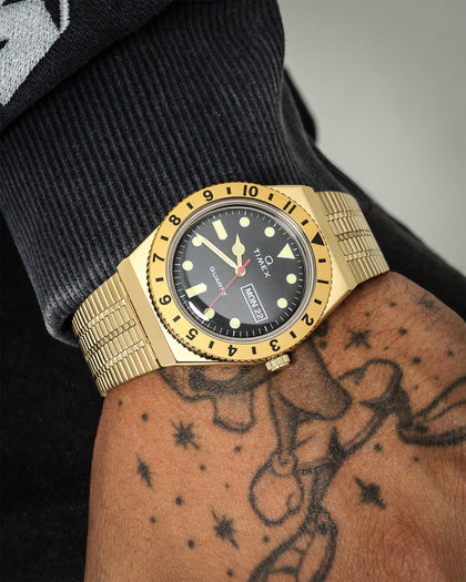 Timex Q Timex Reissue 36mm Watch Gold/Black