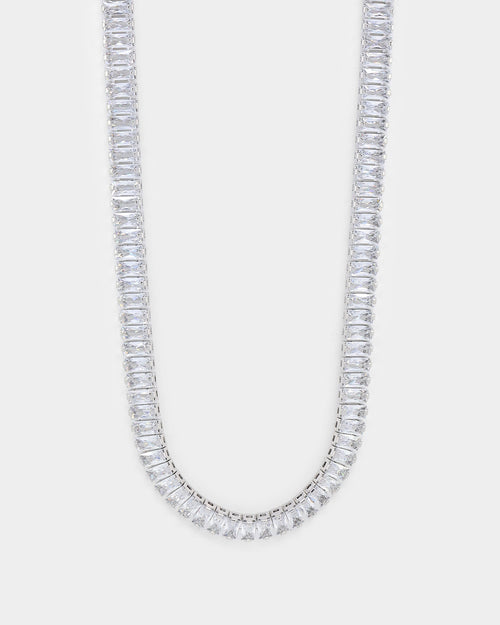 Saint Morta Macro Baguette Necklace Iced White Gold
