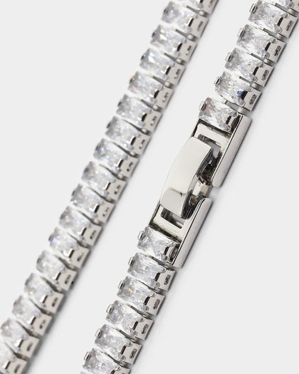 Saint Morta Macro Baguette Necklace Iced White Gold