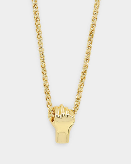 Saint Morta Hands of Men Necklace Gold
