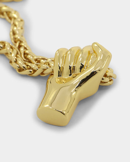 Saint Morta Hands of Men Necklace Gold