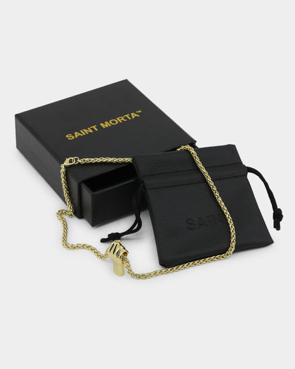 Saint Morta Hands of Men Necklace Gold