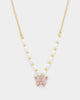 Raising Hell Women's Sweetgirl Necklace Gold/White/Pink