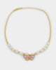 Raising Hell Women's Sweetgirl Necklace Gold/White/Pink