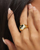Raising Hell Women's Ying Yang Ring Gold/Black/White
