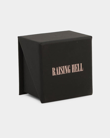 Raising Hell Women's Pastel Hearts Ring Gold/Green