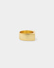 Saint Morta Block Signet Ring Gold/Black