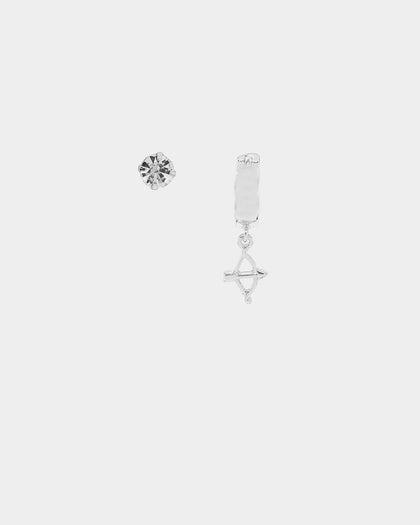 Wild for the Weekend Cherub Earring Set Silver