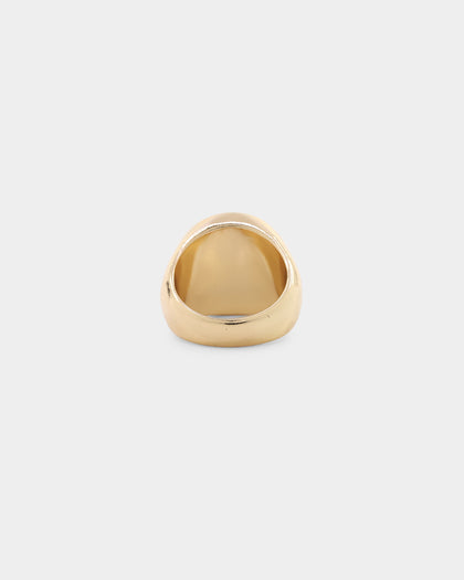 Wild for the Weekend Cherub Signet Ring Gold
