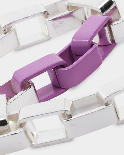 Wild for the Weekend Long Link Chain Bracelet Silver