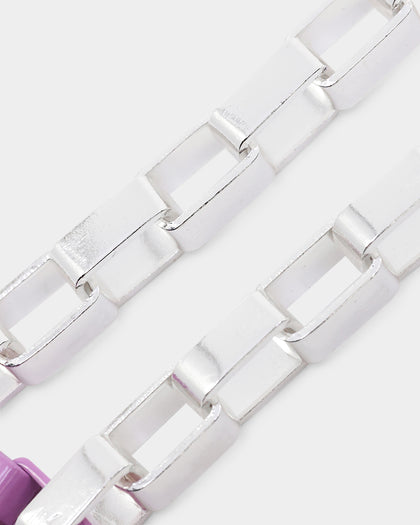 Wild for the Weekend Long Link Chain Bracelet Silver
