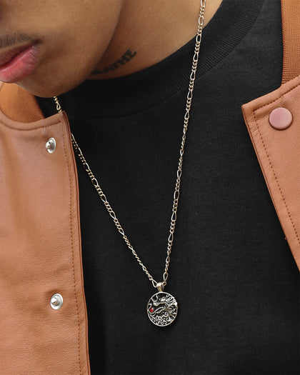 Wild for the Weekend Serpentine Dragon Necklace Gold