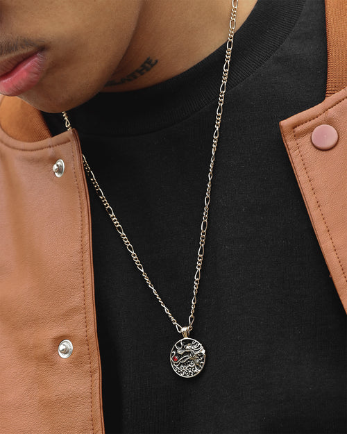 Wild for the Weekend Serpentine Dragon Necklace Gold