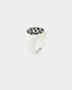 Wild for the Weekend Serpentine Dragon Signet Ring Silver