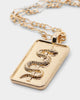 Wild for the Weekend Serpentine Rectangle Necklace Gold