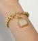 Raising Hell Women's Iced Padlock Bracelet Iced Gold