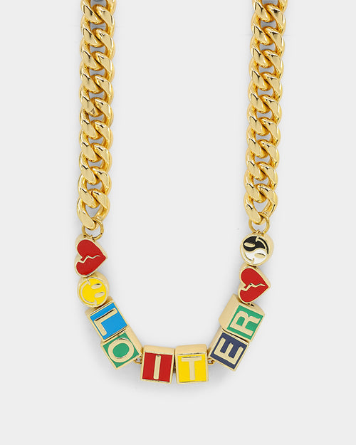 Loiter Memory Lane Chain Necklace Multi-coloured