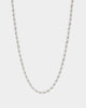 Shortie Kids' Classic Rope 3mm Chain Silver