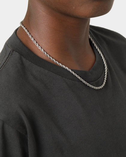 Shortie Kids' Classic Rope 3mm Chain Silver
