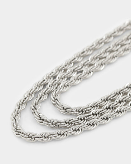 Shortie Kids' Classic Rope 3mm Chain Silver