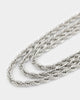 Shortie Kids' Classic Rope 3mm Chain Silver