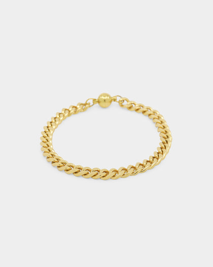 Shortie Kids' Classic Cuban 6mm Bracelet Gold