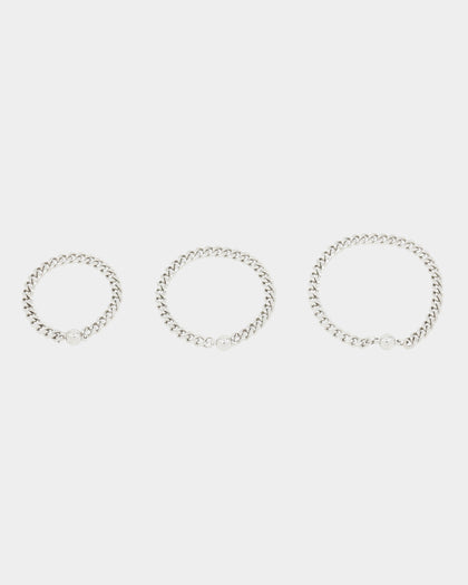 Shortie Kids' Classic Cuban 6mm Bracelet Silver