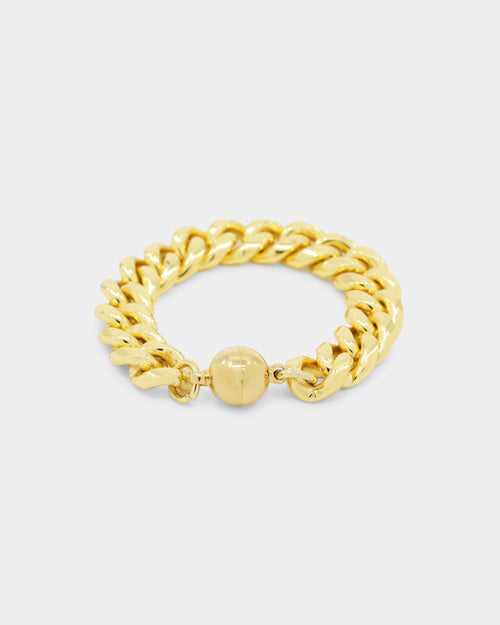 Shortie Kids' Classic Cuban 12mm Bracelet Gold