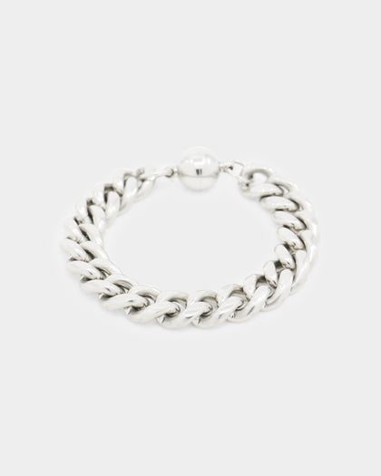 Shortie Kids' Classic Cuban 12mm Bracelet Silver