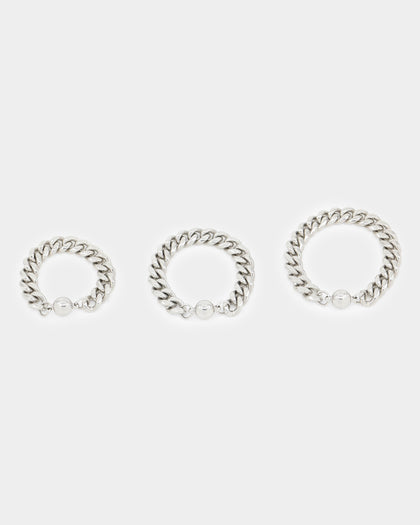 Shortie Kids' Classic Cuban 12mm Bracelet Silver